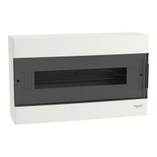 Щит пластиковый Easy9 EU, навесной, 1 ряд 18 модулей, дымчатые двери, Schneider Electric EZ9EUC118