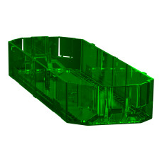 Крышка суппорта Unica NEW, 4 модуля, зеленый, 23х65х205, Schneider Electric INS52154