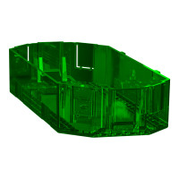 Кришка супорта Unica NEW, 3 модуля, зелений, 23х65х157, Schneider Electric INS52155