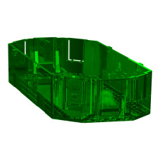 Крышка суппорта Unica NEW, 3 модуля, зеленый, 23х65х157, Schneider Electric INS52155