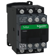 ЖД КОНТАКТОР TESYS LC1D 3P 9А=110В НИЗК, Schneider Electric LC1D096FLS207