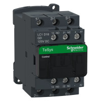 КОНТАКТОР 3Р 18A АС3, =125В, Schneider Electric LC1D18GD