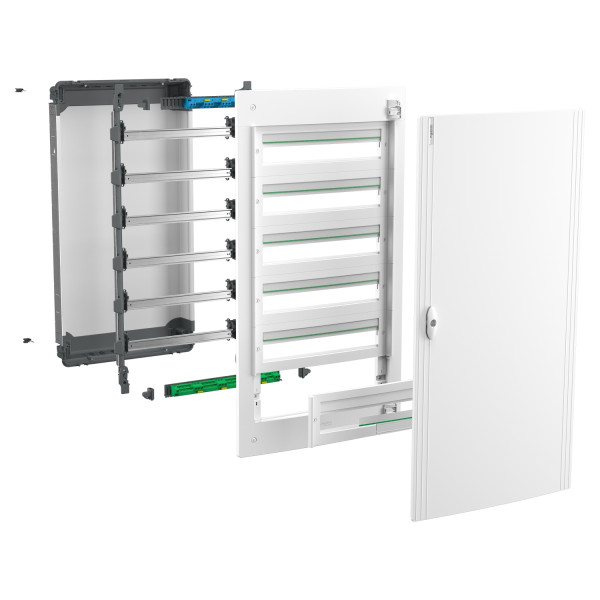 Щит розподільчий врізний, 5 рядів, 120 модулів, білі двері, PrismaSeT XS Schneider Electric LVSXN524