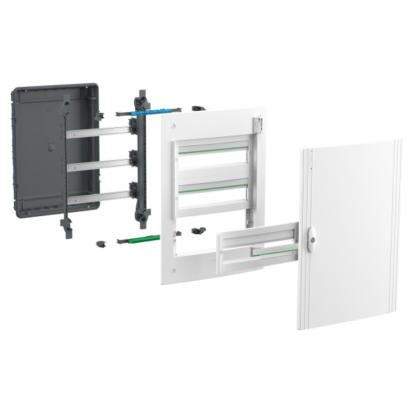 Щит розподільчий врізний, 4 ряди, 72 модулі, димчасті двері, PrismaSeT XS Schneider Electric LVSXP418