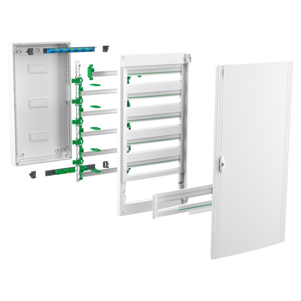 Щит розподільчий навісний, 6 рядів, 144 модулі, білі двері, PrismaSeT XS Schneider Electric LVSXQ624