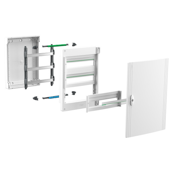 Щит розподільчий навісний, 1 ряд, 18 модулів, димчасті двері, PrismaSeT XS Schneider Electric LVSXR118