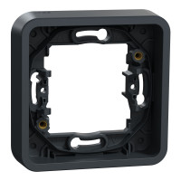 Рамка для внутреннего монтажа 1-постовая Mureva Styl, IP55, Черный, Schneider Electric MUR34107
