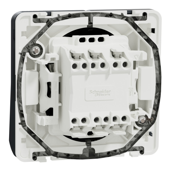 Вставка переключателя 2-клавишного Mureva Styl, IP55, Черный, Schneider Electric MUR35019