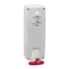 Розетка настінна з блокуючим перемикачем, 63А, 3Р+N+Е, IP65, 380-415В, Schneider Electric PKB63P535