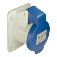 Розетка панельна пряма, гвинтова, 32А, 2P+E, IP44, 200-250В, Schneider Electric PKF32G423