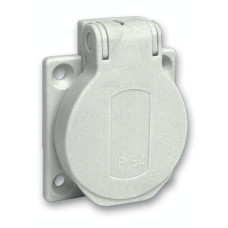 Розетка побутова, SСHUKO, сіра, 50Х50, 250В/16А, 2P+E, IP54, Schneider Electric PKS51G