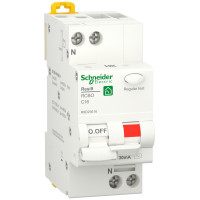 Диференційний автомат 6kA 1P+N 16A C 30mA АC, Resi9 Schneider Electric R9D25616