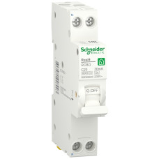 Дифференциальный автомат 6kA 1M 1P+N 20A C 30mA А, Resi9 Schneider Electric R9D88620