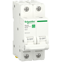 Автоматический выключатель 6kA 2P 20A В, Resi9 Schneider Electric R9F02220