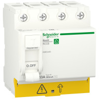 Устройство защитного отключения 4P 63A 300mA АС, Resi9 Schneider Electric R9R54463