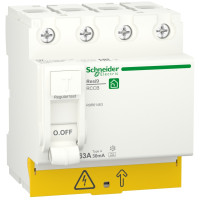 Устройство защитного отключения 4P 63A 30mA А, Resi9 Schneider Electric R9R61463