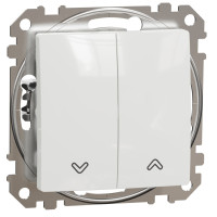 Выключатель для жалюзи кнопочный, 10А-250В, Белый, Sedna Design SDD111114
