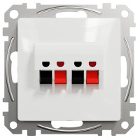 Аудиорозетка двойная, Белый, Sedna Design SDD111411