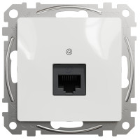 Компьютерная розетка RJ45, кат. 5e, неэкр. UTP, Белый, Sedna Design SDD111451