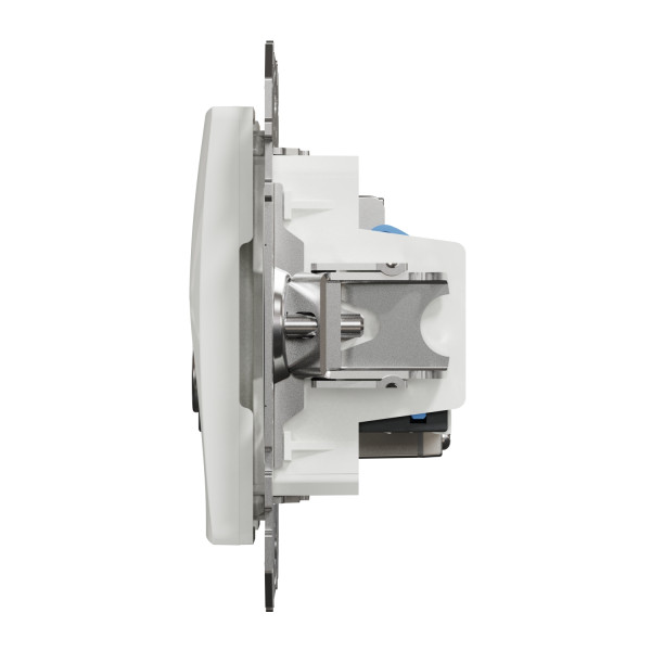 Комп'ютерна розетка RJ45+TV, кат. 6, неекр. UTP, Білий, Sedna Design SDD111469T