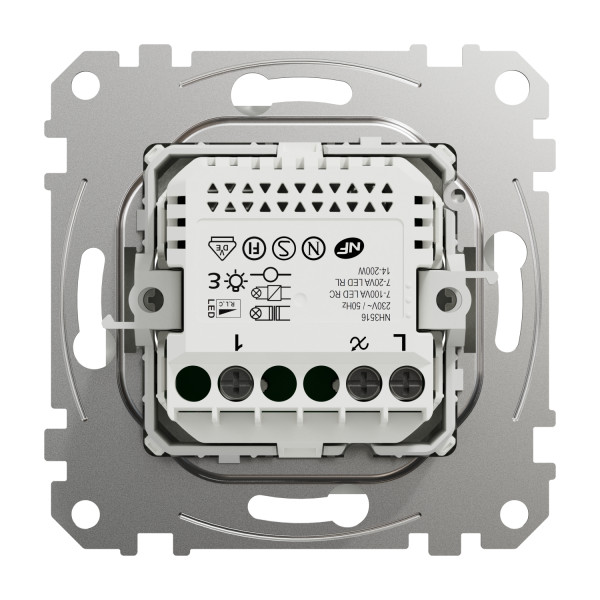 Світлорегулятор поворотний LED, 230В, 100Вт, Білий, Sedna Design SDD111502