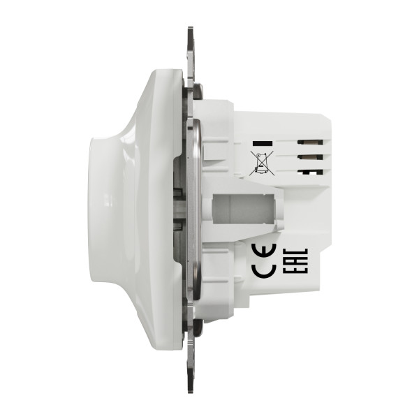 Світлорегулятор поворотний LED, 230В, 100Вт, Білий, Sedna Design SDD111502