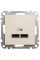 Розетка USB двойная А+А, 2.1А, 230В, Бежевый, Sedna Design SDD112401