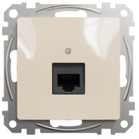 Компьютерная розетка RJ45, кат. 5e, неэкр. UTP, Бежевый, Sedna Design SDD112451
