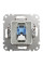 Комп'ютерна розетка RJ45, кат. 6, неекр. UTP, Бежевий, Sedna Design SDD112461
