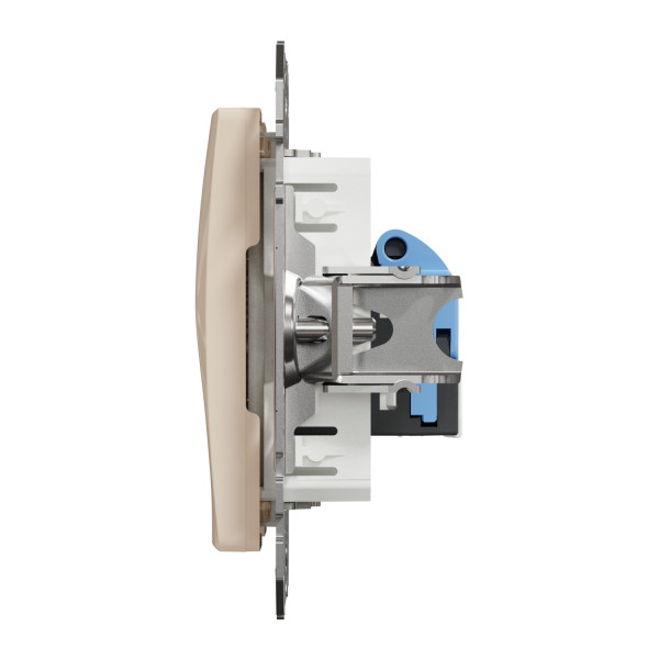 Комп'ютерна розетка RJ45, кат. 6, неекр. UTP, Бежевий, Sedna Design SDD112461