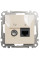 Комп'ютерна розетка RJ45+TV, кат. 6, неекр. UTP, Бежевий, Sedna Design SDD112469T