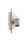Комп'ютерна розетка RJ45+TV, кат. 6, неекр. UTP, Бежевий, Sedna Design SDD112469T