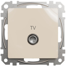 Розетка TV кінцева, 4дБ, Бежевий, Sedna Design SDD112471