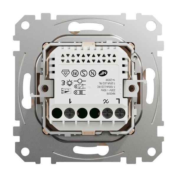 Світлорегулятор поворотний LED, 230В, 100Вт, Бежевий, Sedna Design SDD112502