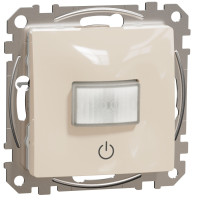 Датчик движения с кнопкой, 160град, 10А-230В, Бежевый, Sedna Design SDD112504