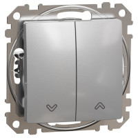 Выключатель для жалюзи 10А-250В, Алюминий, Sedna Design SDD113104
