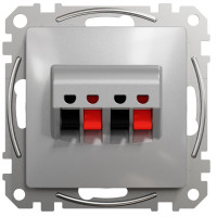 Аудиорозетка двойная, Алюминий, Sedna Design SDD113411