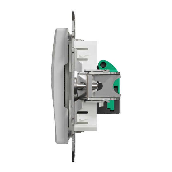 Комп'ютерна розетка RJ45, кат. 5e, неекр. UTP, Алюміній, Sedna Design SDD113451