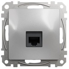 Комп'ютерна розетка RJ45, кат. 6, неекр. UTP, Алюміній, Sedna Design SDD113461