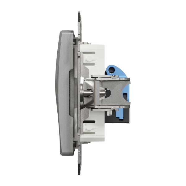 Комп'ютерна розетка RJ45, кат. 6, неекр. UTP, Алюміній, Sedna Design SDD113461