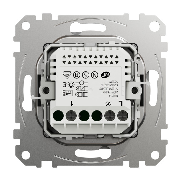 Світлорегулятор поворотний LED, 230В, 100Вт, Алюміній, Sedna Design SDD113502
