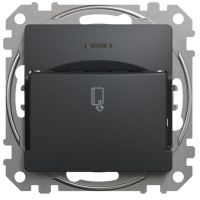 Карточный выключатель 10А-250В, Черно-серый, Sedna Design SDD114121