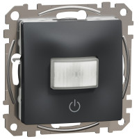 Датчик движения с кнопкой, 160град, 10А-230В, Черно-серый, Sedna Design SDD114504