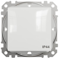Одноклавишный перекрестный переключатель IP44, 10А-250В, Белый, Sedna Design SDD211107