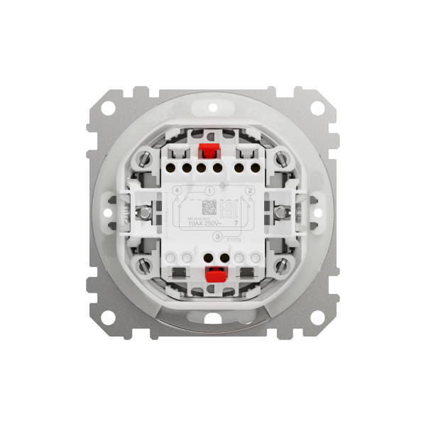 Одноклавішний перехресний перемикач IP44, 10А-250В, Білий, Sedna Design SDD211107