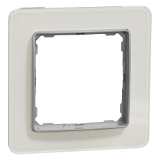 Рамка 1-постова, Біле скло, Sedna Elements SDD360801