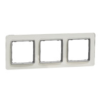 Рамка 3-постовая, Белое стекло, Sedna Elements SDD360803