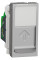 Розетка компьютерная RJ45, одинарная, кат.5e UTP, 1 модуль, алюминий, Unica NEW NU341030