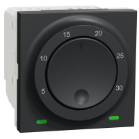 Термостат комнатный, 8А, встроенный датчик, антрацит, Unica NEW NU350154