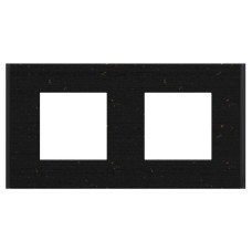 Рамка 2-постовая, Черная бумага, Schneider Unica NEW Deco Material NU600474